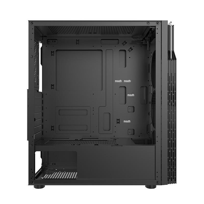 X99 E-sports Gaming Desktop Case with Tempered Glass Panel & Colorful Lighting