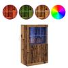 LED Sideboard Reclaimed Wood Look 60.5 x 37 x 100 cm Engineered Wood