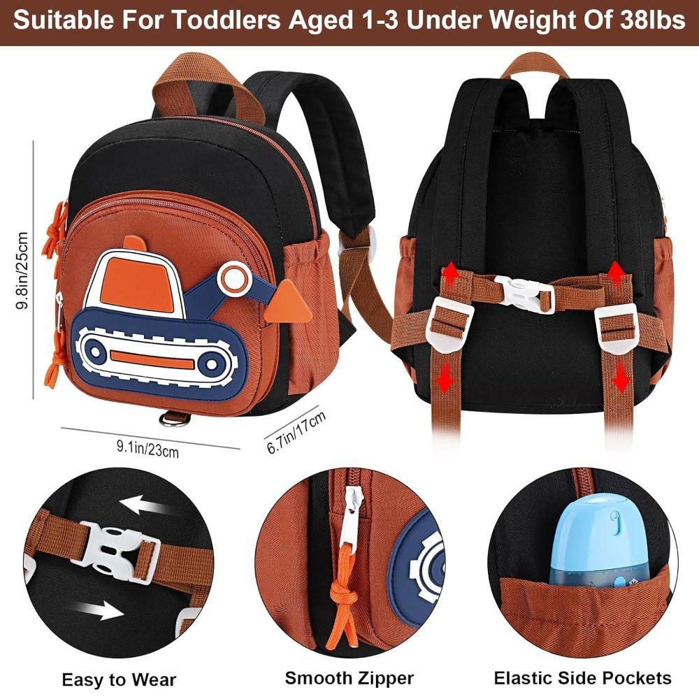 New Children Harness Toddler Leash Backpack Anti Lost Wrist Link Excavator Design Travel Rucksack Shoulders Bag