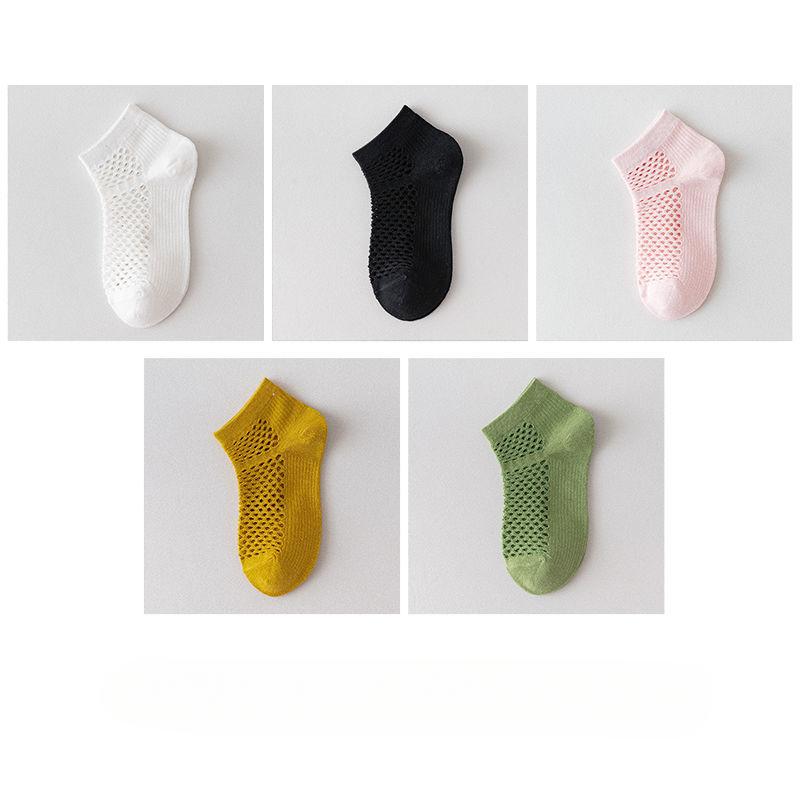 

5 пар женских летних тонких хлопковых носков с дышащей сеткой белого цвета для женщин 5 Pairs