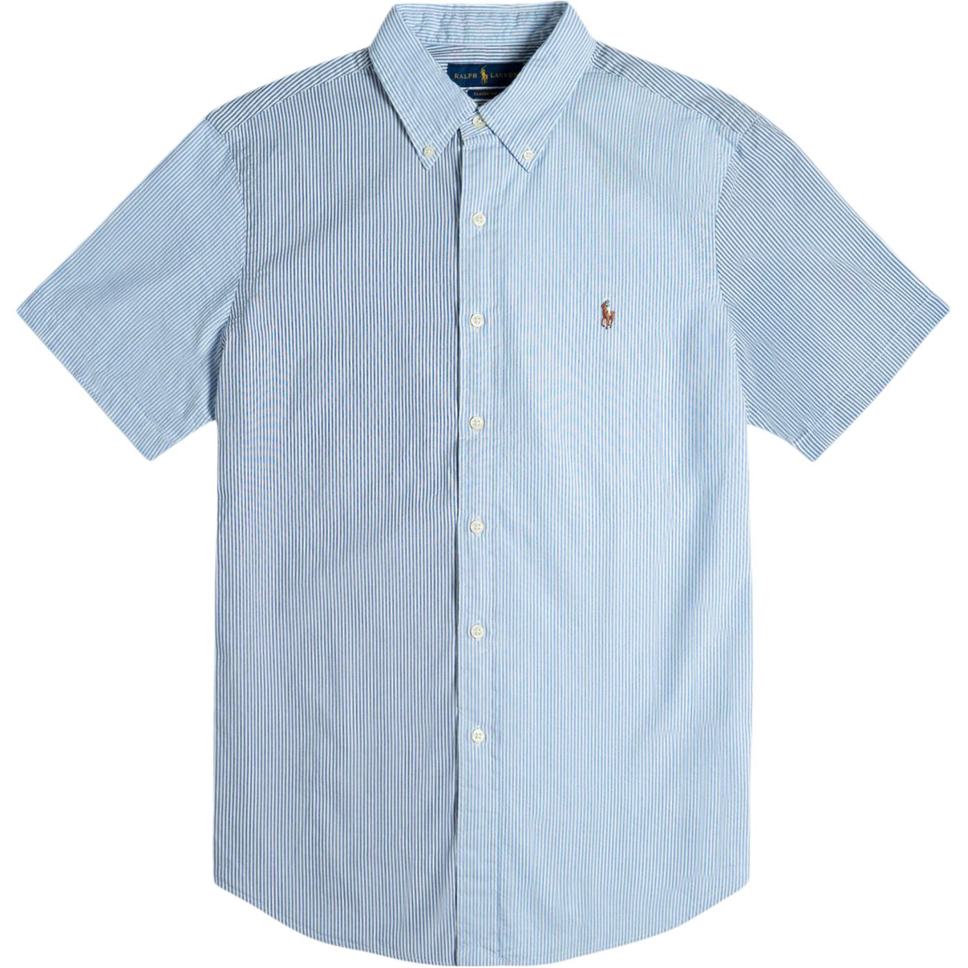 

Polo Ralph Lauren Классический крой В полоску Цветной блок Вышивка логотипа пони Рубашка с коротким рукавом Мужские рубашки 710802569-004 M