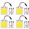 4-Pack White Led Panel Dome Light Lamp, Car Lights Color: White