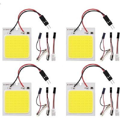 4-Pack White Led Panel Dome Light Lamp, Car Lights Color: White