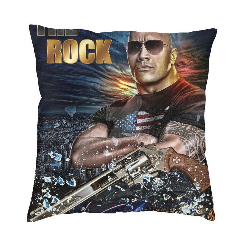 

The Rock Face Dwayne Cushion Covers Sofa Decoration Famous Actor Johnson Square Throw Pillow Cover 45x45 30x30cm 12x12in