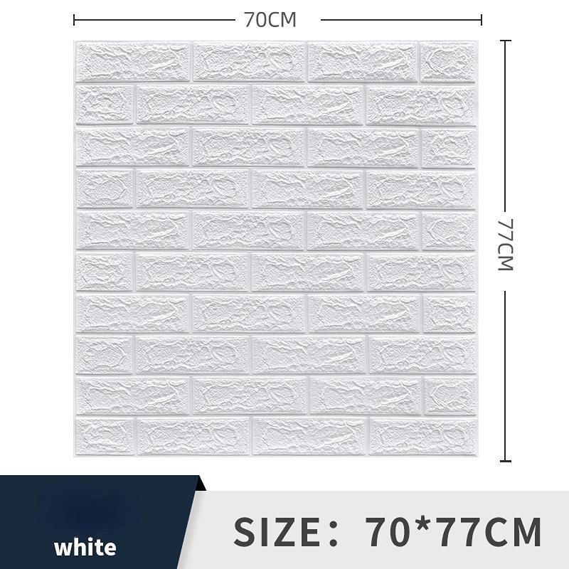 10PCS 3D Wallpaper PE Foam DIY Wall Stickers Home Decoration Wall Decoration Embossed Masonry Living Room Bedroom Background Decoration