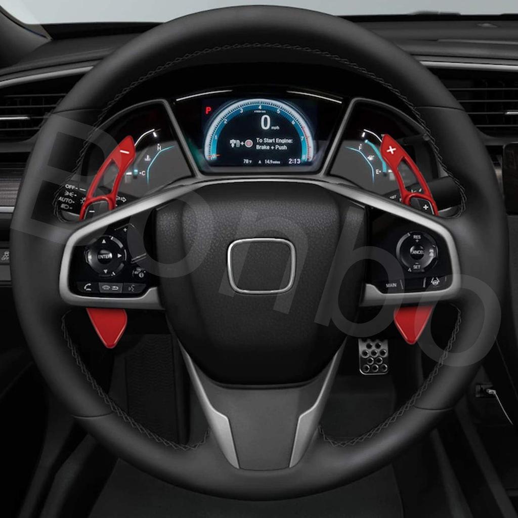 Red Sports Aluminum Steering Wheel Paddle Shifter Extension Cover Trim Interior Accessories For Honda Accord Civic Ight CR-V