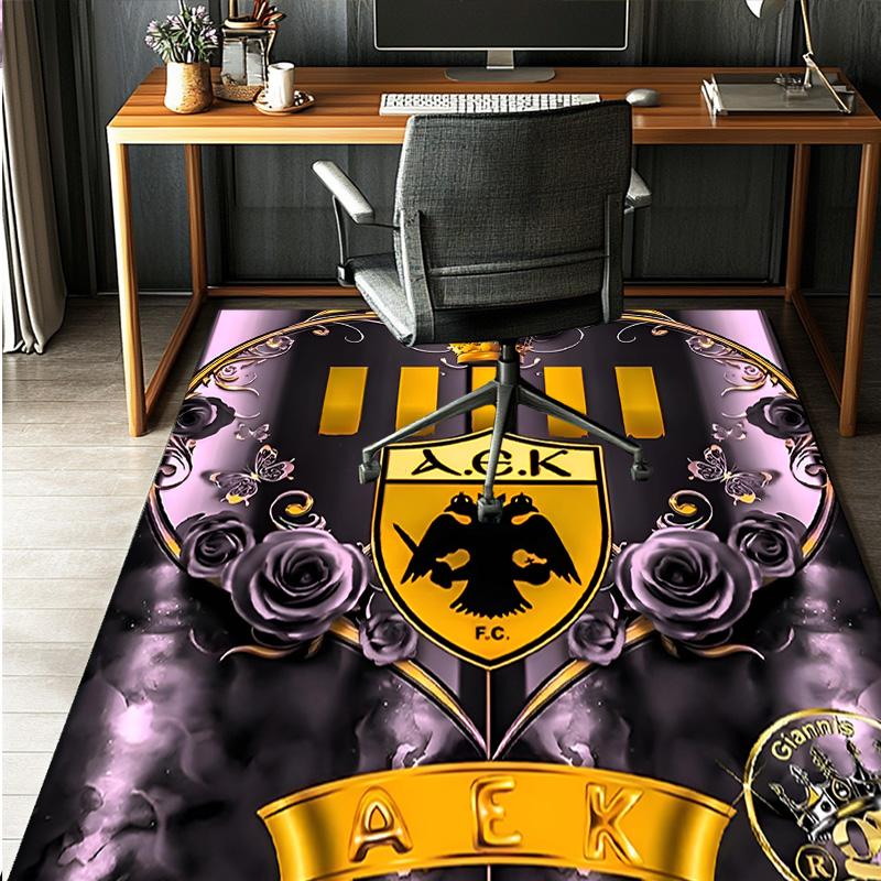 AEK Athens FC Pattern Rug, Indoor/Outdoor Mat, for Picnic, Gameroom, Bedroom, Office, Living Room, Home Decor Carpet, Birthday Gift