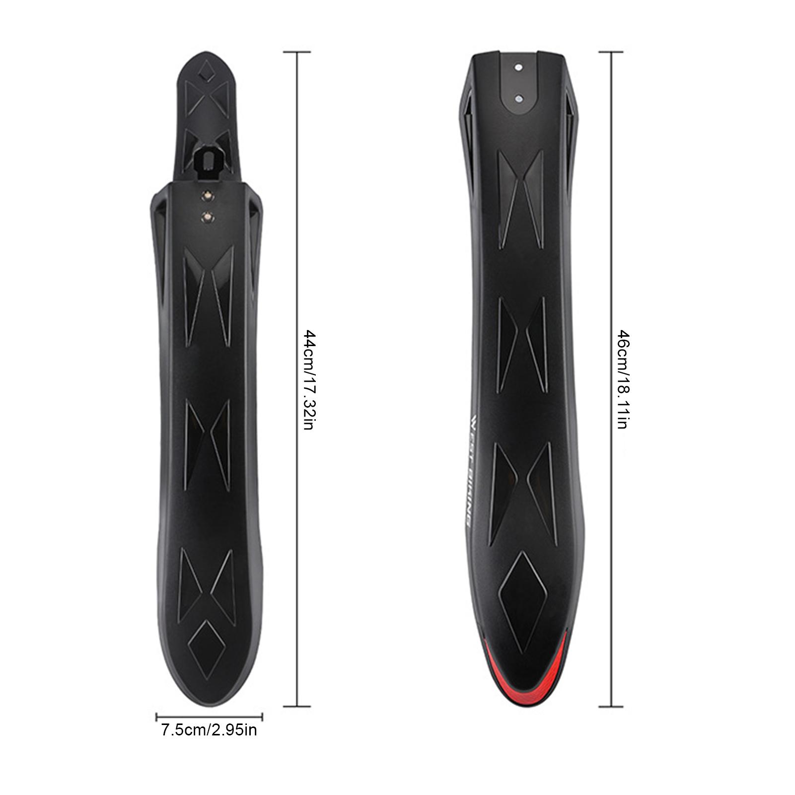 

Bike Fenders Front Rear Tire Wheel Mudguards Bike Bicycle Cycling Tire Front/Rear Mudguard for Road Mountain Bike Bicycle Parts чёрный