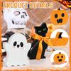 Hot-selling Halloween creative cute ghost layered tray decoration ghost desktop decoration wooden ornaments