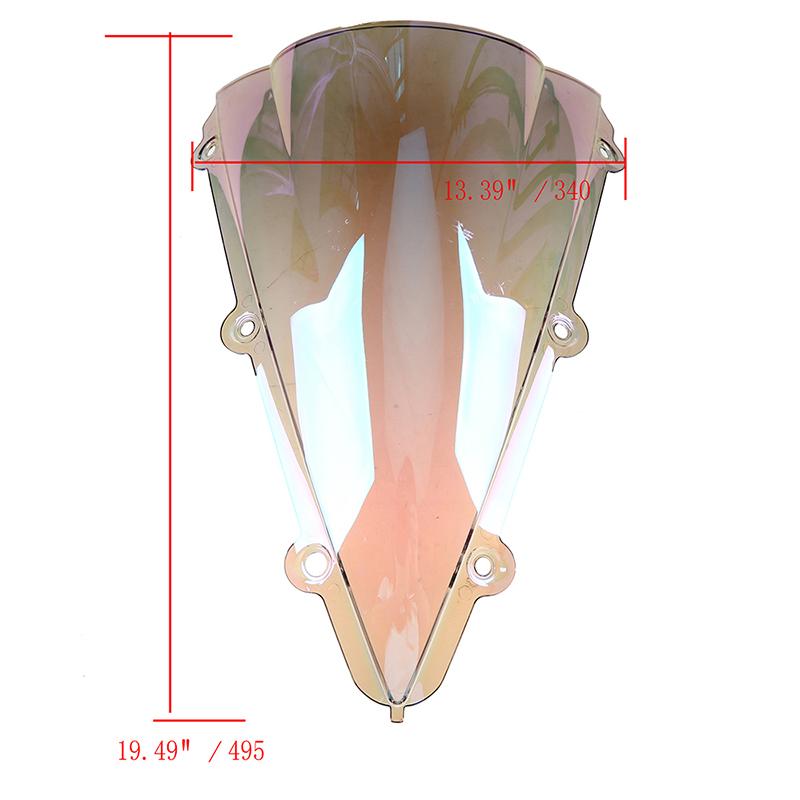 Double Bubble Motorcycle Windscreen Shield Wind Deflector Fit For Yamaha R1 04-06 Iridium Screen for Racing Bike Motorbike Parts