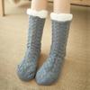 Damen Winter Socken mit Zopfmuster für den Schlaf