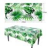 Hawaiian Party Disposable Tablecloth Palm Leaves Table Cover Hawaii Wedding Tropical Jungle Birthday Party Tableware Supplies
