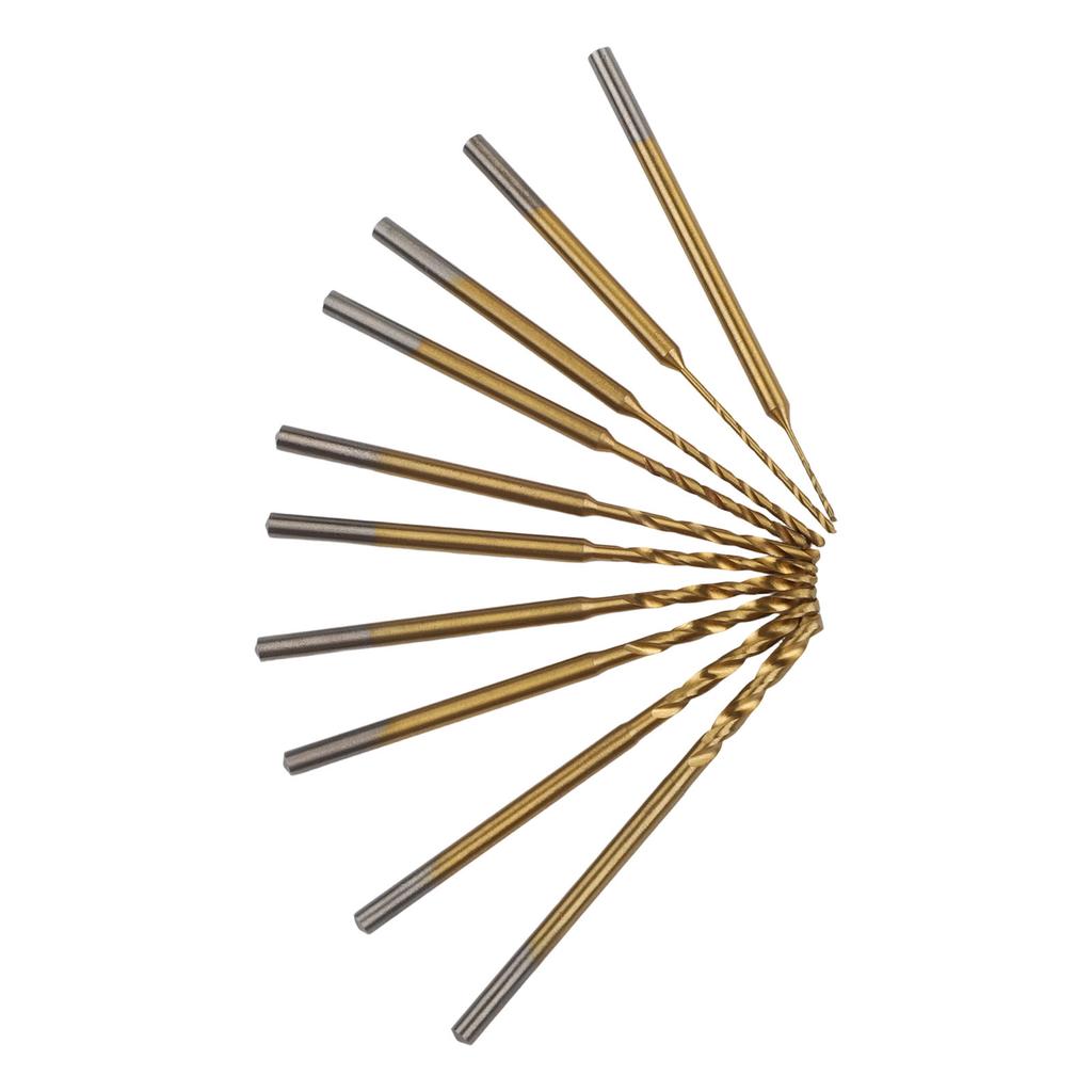 Small and Mighty Engraving Drill Bit Set 10Pcs HSS for Resin Walnut Amber