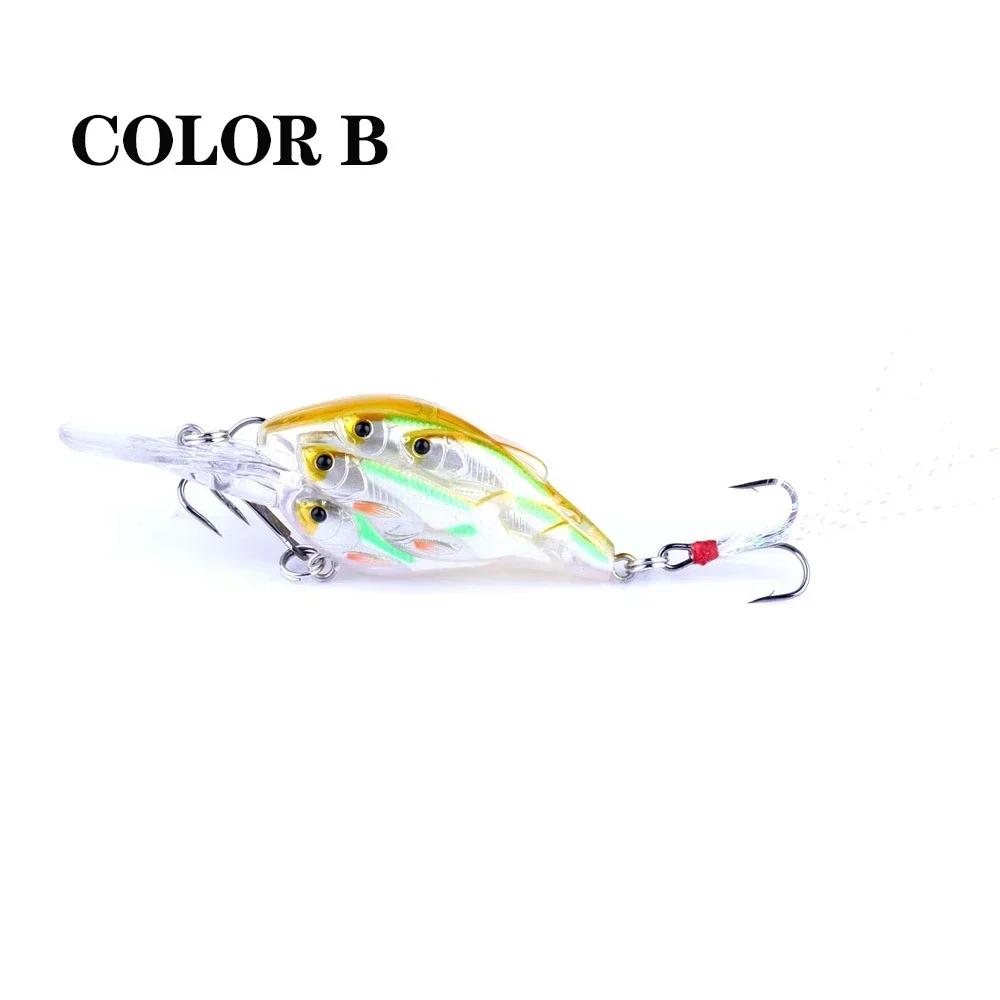 

9g 75mm High Quality Fishing Lures Crankbait Fishing Wobblers Floating Hard Bait Isca Bait 3D simulation of schooling fish eyes