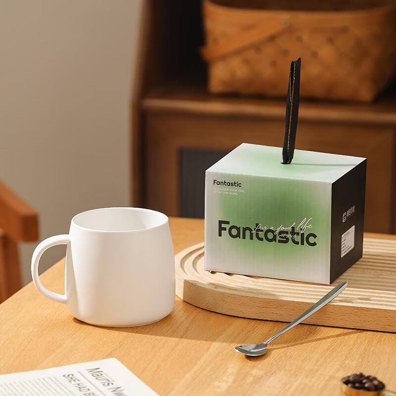 Changbaosen Ceramic Mug with Spoon and Gift Box