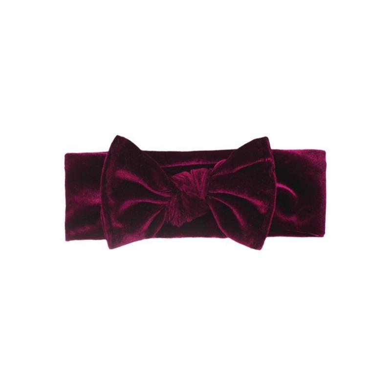 New golden velvet baby headband, cute bow baby headband, children's 11-color hair accessories headscarf