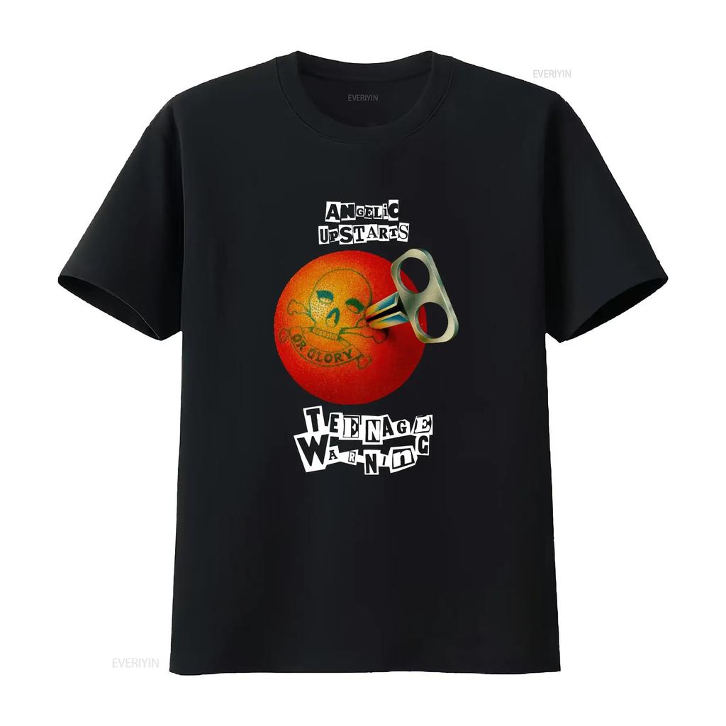 Angelic Upstarts Teenage Warning T Shirt Oi Punk Rock Music Vintage Fashion Casual Streetwear Unisex