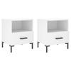 Nightstands 2 pcs White 40 x 35 x 47.5 cm Particleboard