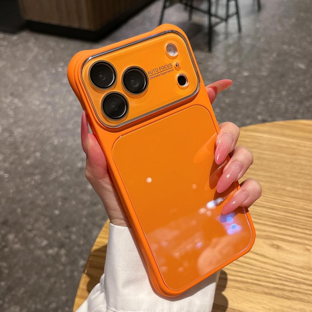 Square Anti-Drop Melamine Glass Case for iPhone 16 Pro Max & Apple 17, 14, 15