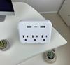 Surge Protector Power Strip 6-in-1 Mini Portable with 3 AC Sockets 2 USB Ports and 1 Type C White US Plug
