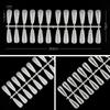 240Pcs Natural False Coffin Nail Tips Ballet T-Shaped Fake Full Cover Nail Art Gel Polish UV Tools Manicure Accesories