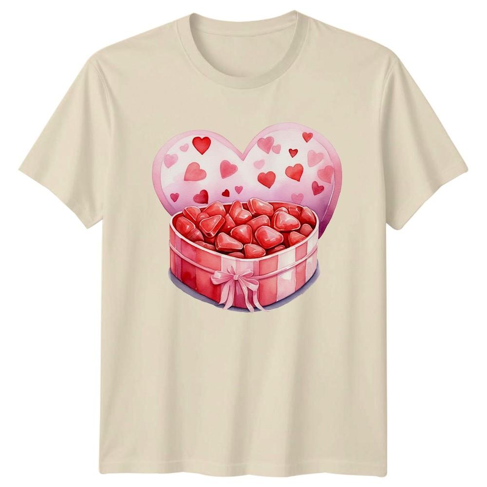 Valentines Day Hearts Chocolates Unisexs TShirt Unisexs Tee Graphic Top