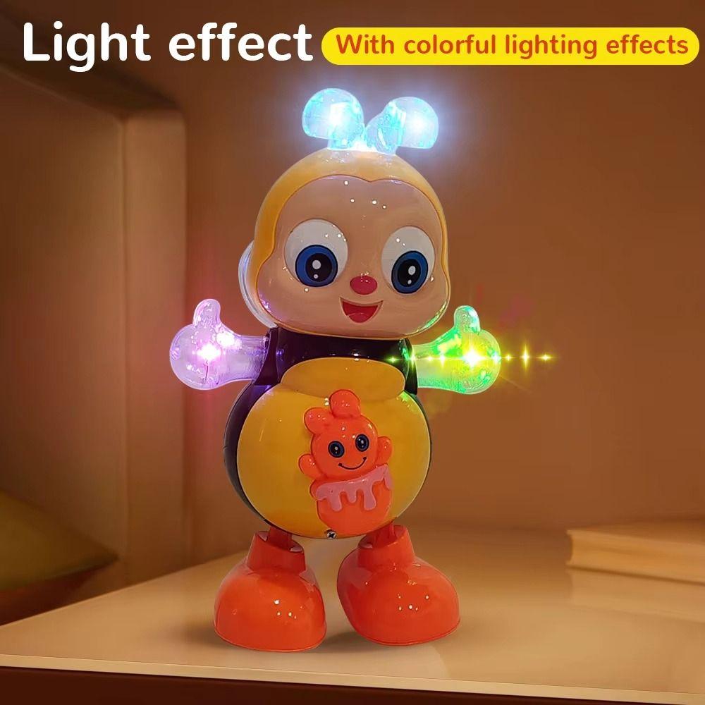 With Sound Bee Electric Toys Flash Lighting Children Music Pets Dancing Bee Toy  Preschool Learning
