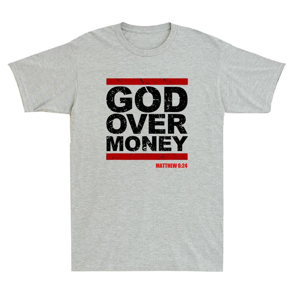 God Over Money Matthew 6:24 Christian Bible Faith Quote Vintage Unisex's T-Shirt