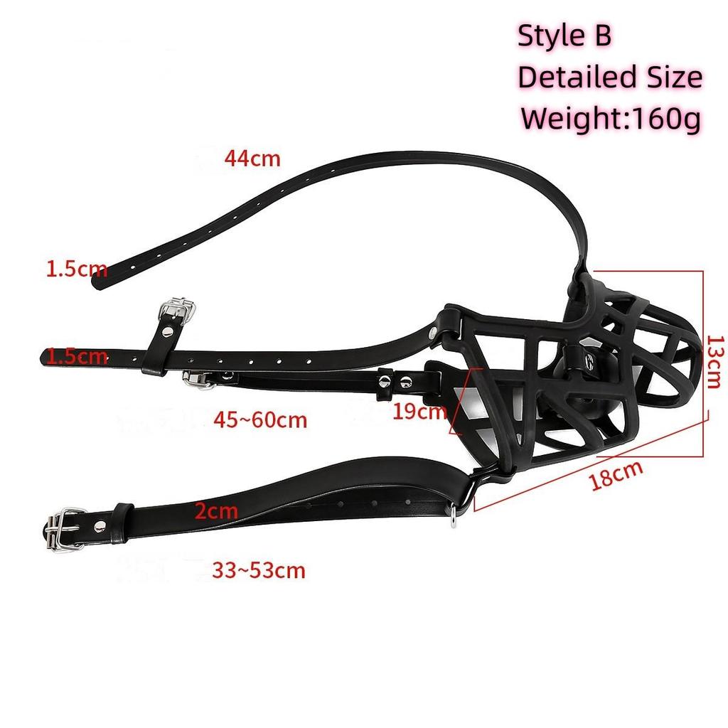 VaHppy Gag+Mask Set Dog Mouth Masks Adjustable size PU Black/Red SM BDSM Sex Toys Couple Games Alternative Stimulation Bondage