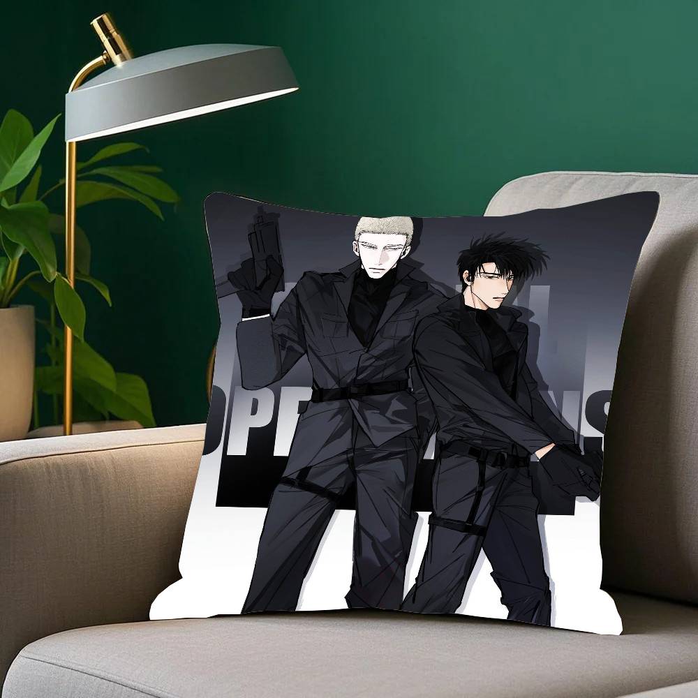Anime S-Shutline Pillow Case Fashion Square Pillowcase Bedroom Sofa Room Ins Decoration Leisure