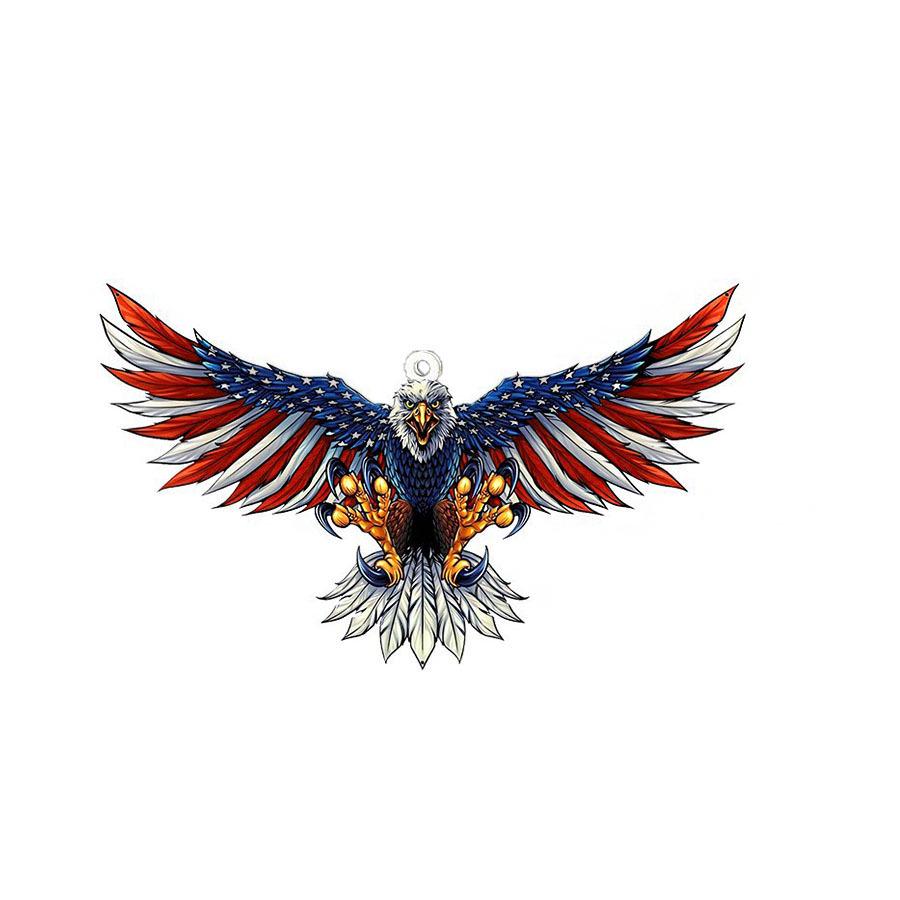 Pandantiv breloc mașină cu steag american cu vultur - cadou și decorare creativă pentru genți