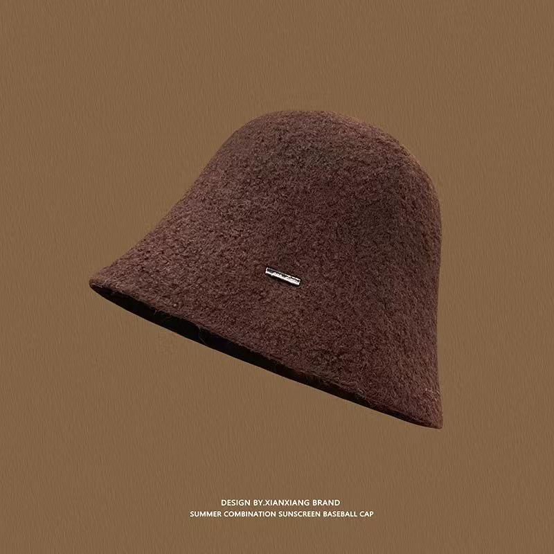 

Женская шерстяная шляпа-клош: Британский стиль, теплая мода для осени и зимы One Size