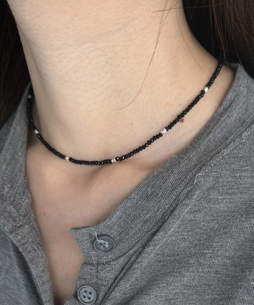 Baradu 925 Black Bead Necklace