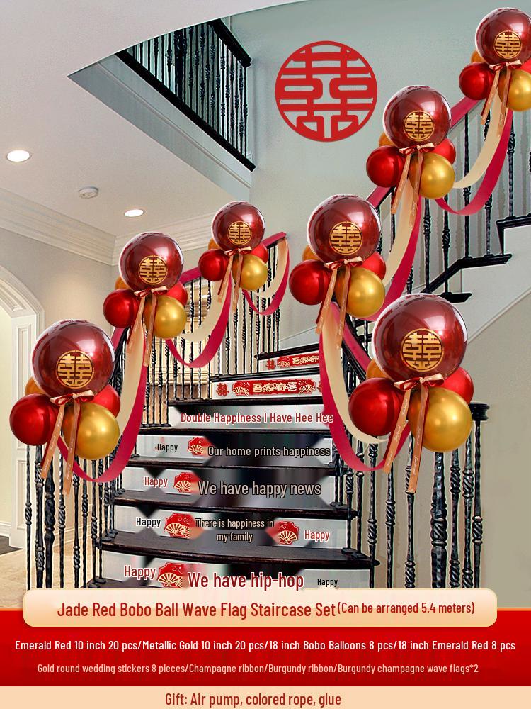 Stainless Steel Balcony & Stair Handrail Decor Set for Outdoor Weddings