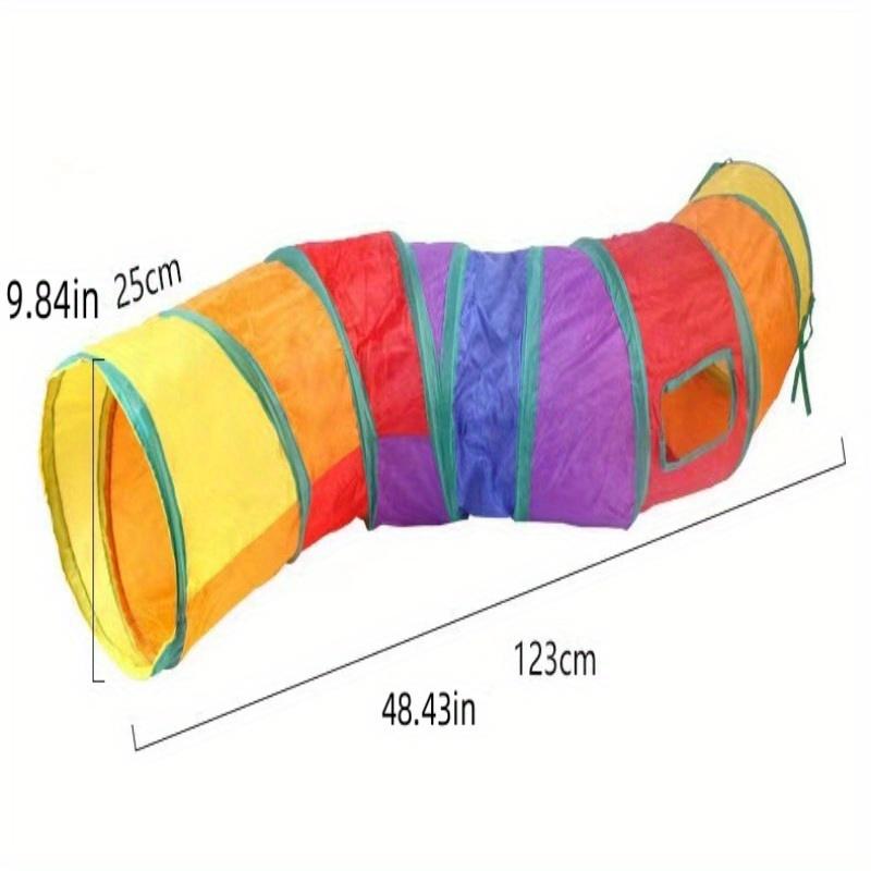 Tęczowy Kanał Zabawka dla Kota Zakrzywiony Tunel dla Zwierząt w Kształcie Litery S Wybieg Kanał Zabawka dla Kota