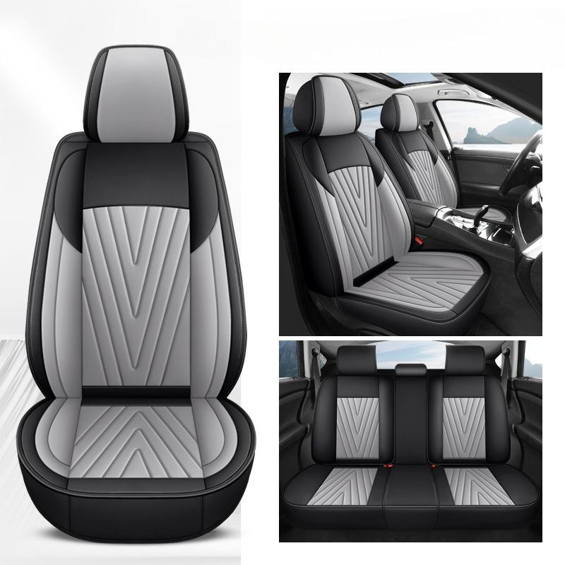 Full Car Five-Seat All-Around Car Seat Covers Suitable for All Seasons, Made of Durable and Breathable Faux Leather, Providing Protection
