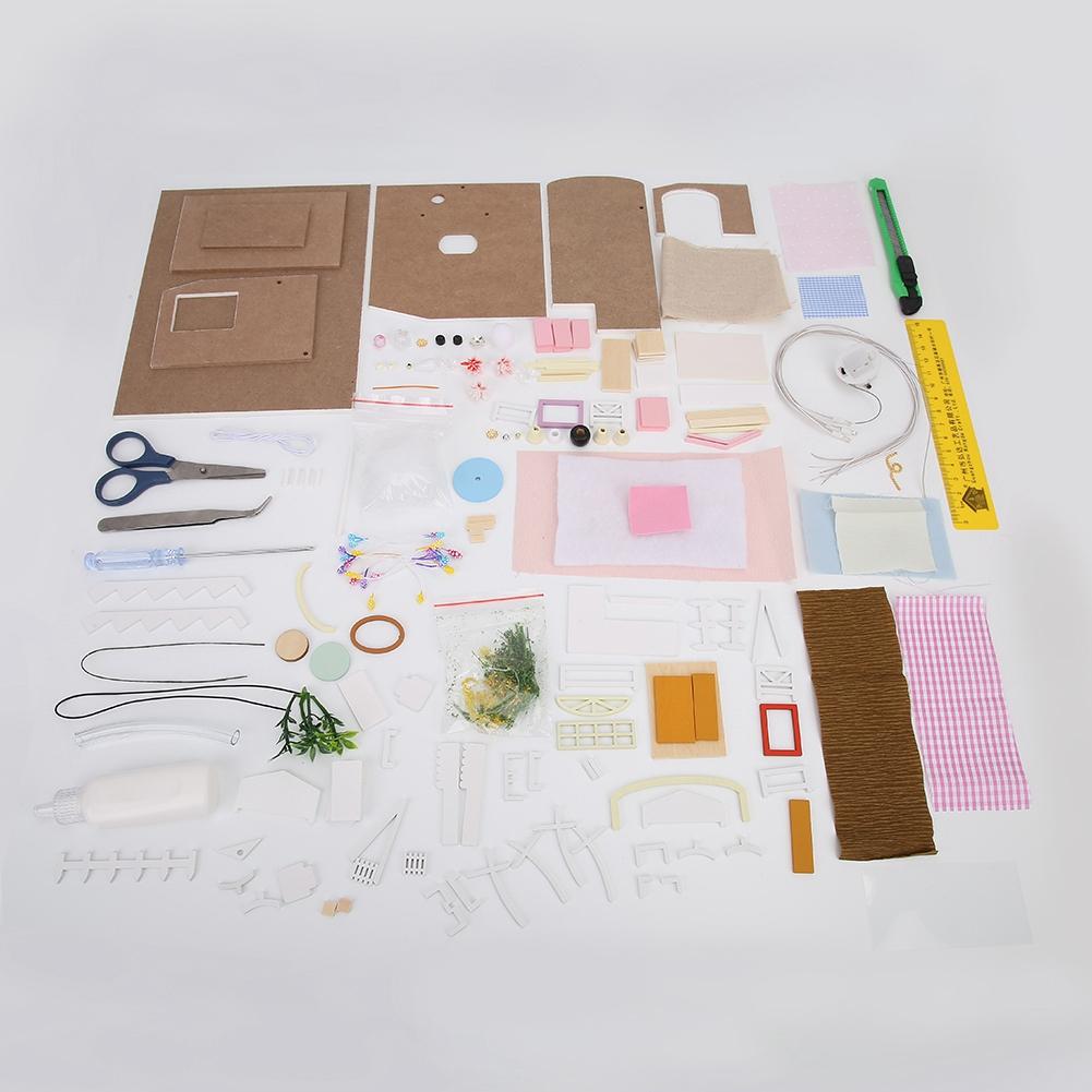 DIY Miniature House 3D Wooden Handmade Dollhouse for Children Birthday Gift