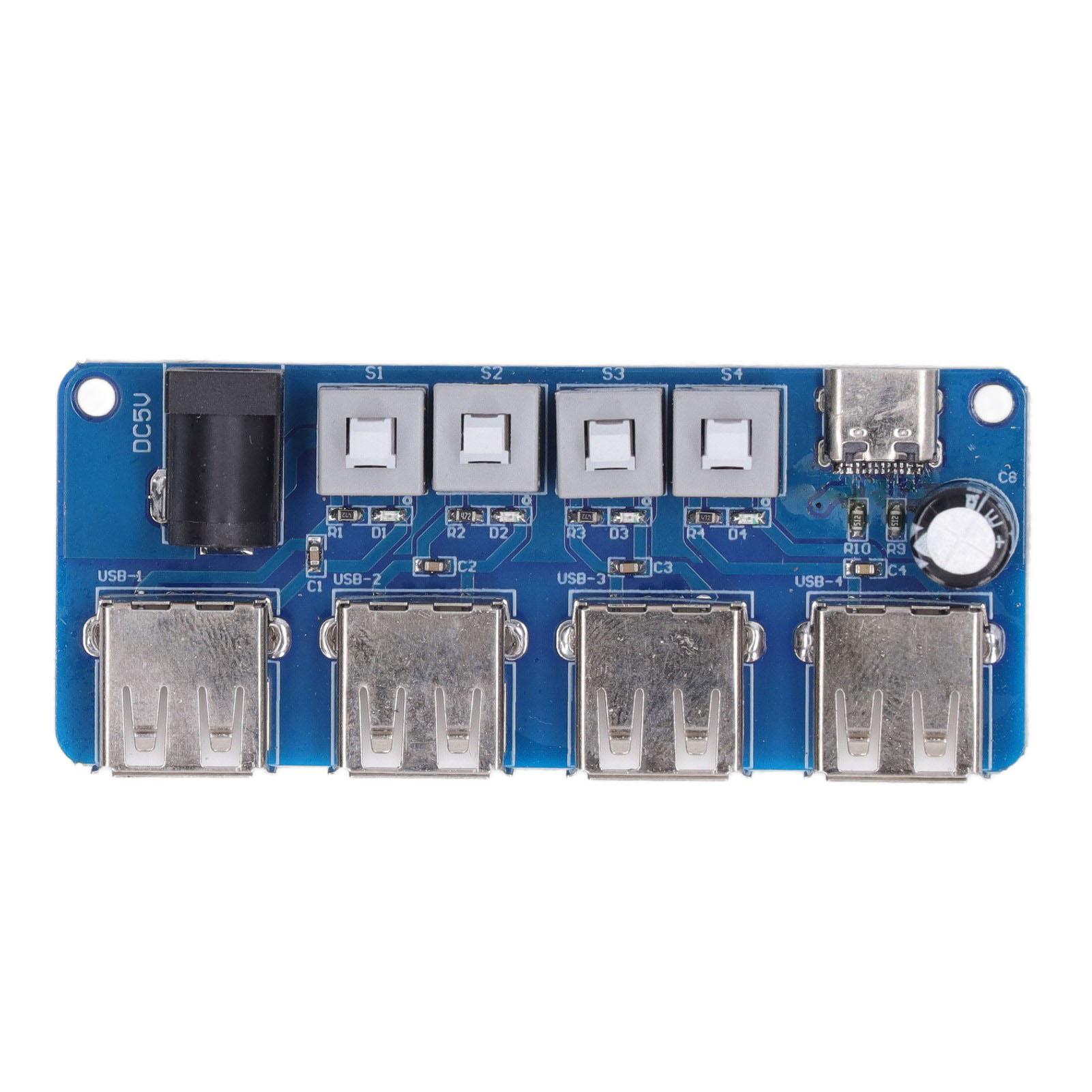 

Power Expansion Module Button Control 4 Channel USB Power Splitter Power Module Board 5V