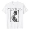 T-shirt Yungblud Con Stampa Ritratto Bianco e Nero