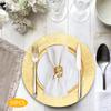 Elegant Gold Charger Plates Set, Round Reusable Serving Plates for Parties, Weddings, Events - Set of 50, 12.99 Inch Diameter