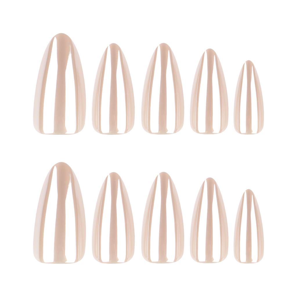 30-Piece Solid Color Bling Manicure Nail Tips - Elegant High-End Fake Nails