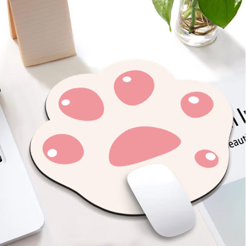 Mouse Pad, Office Mouse Pad, Cat Paw Mouse Pad, Creative Cartoon Design, Non-Slip Bottom, Washable, Portable Laptop Mouse Pad, Cat Paw Series, Brow