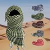 Tactically Male Lattice Print Scarf Hiphop Scarf Lattice Print Turban Multi-purpose Head Wrap Cycling Dustproof Kerchief