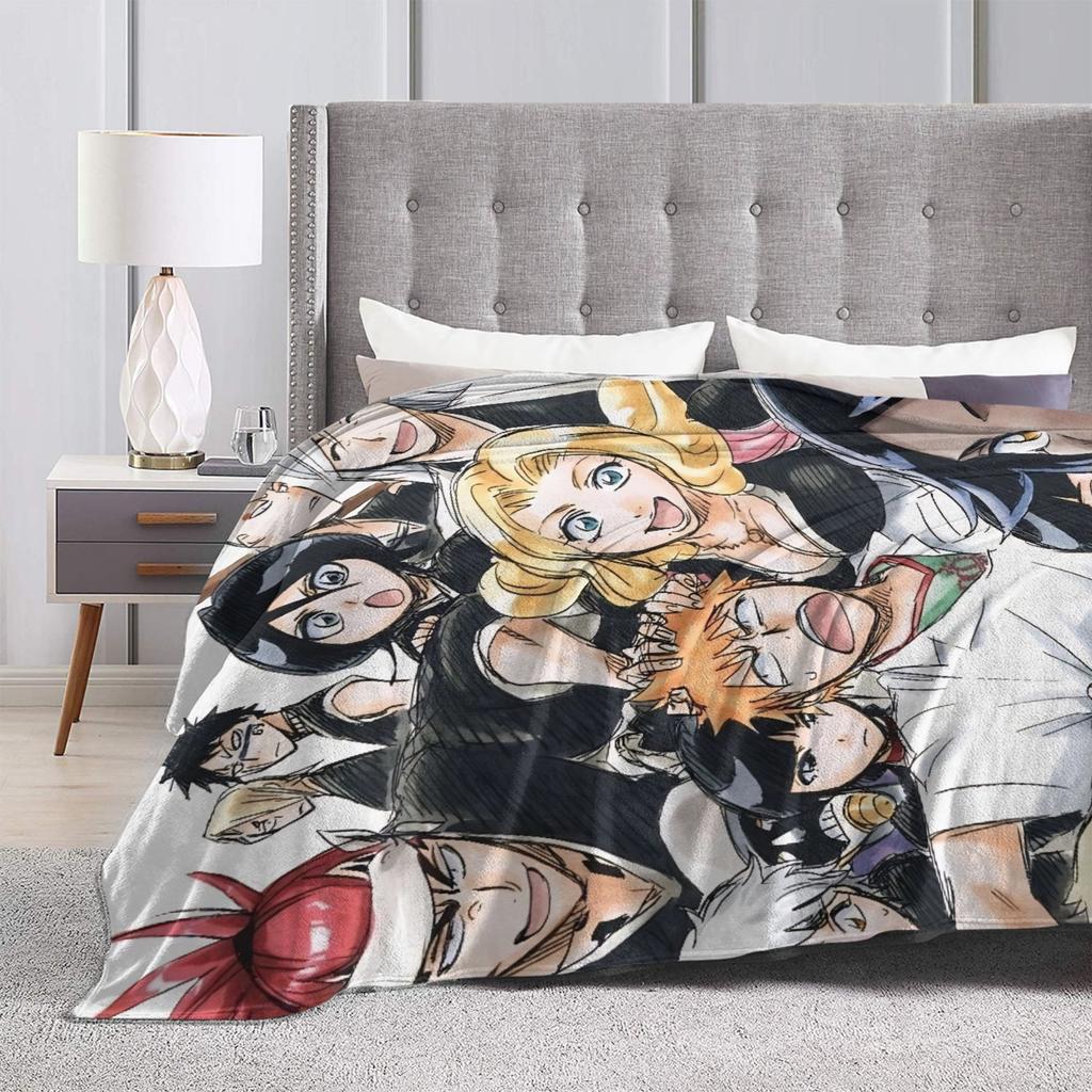 BLEACH Anime Ichigo  Blanket  Super Soft Print Plush Throw Blanket For Couch Bed Picnic Flannel Bedspread Bed Cover