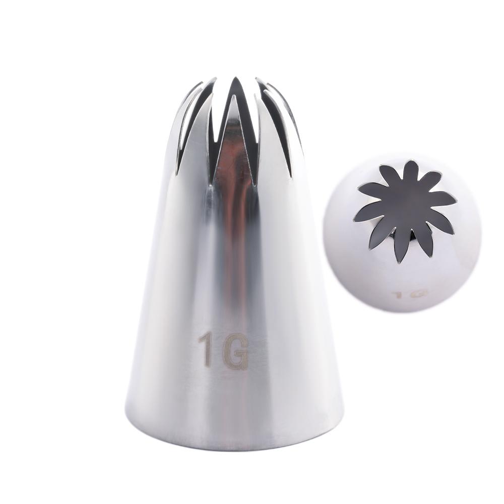 

Большие насадки для глазури для украшения тортов, выпечки печенья, кексов, насадки для кондитерских изделий из нержавеющей стали #1B#1C#1E#1G