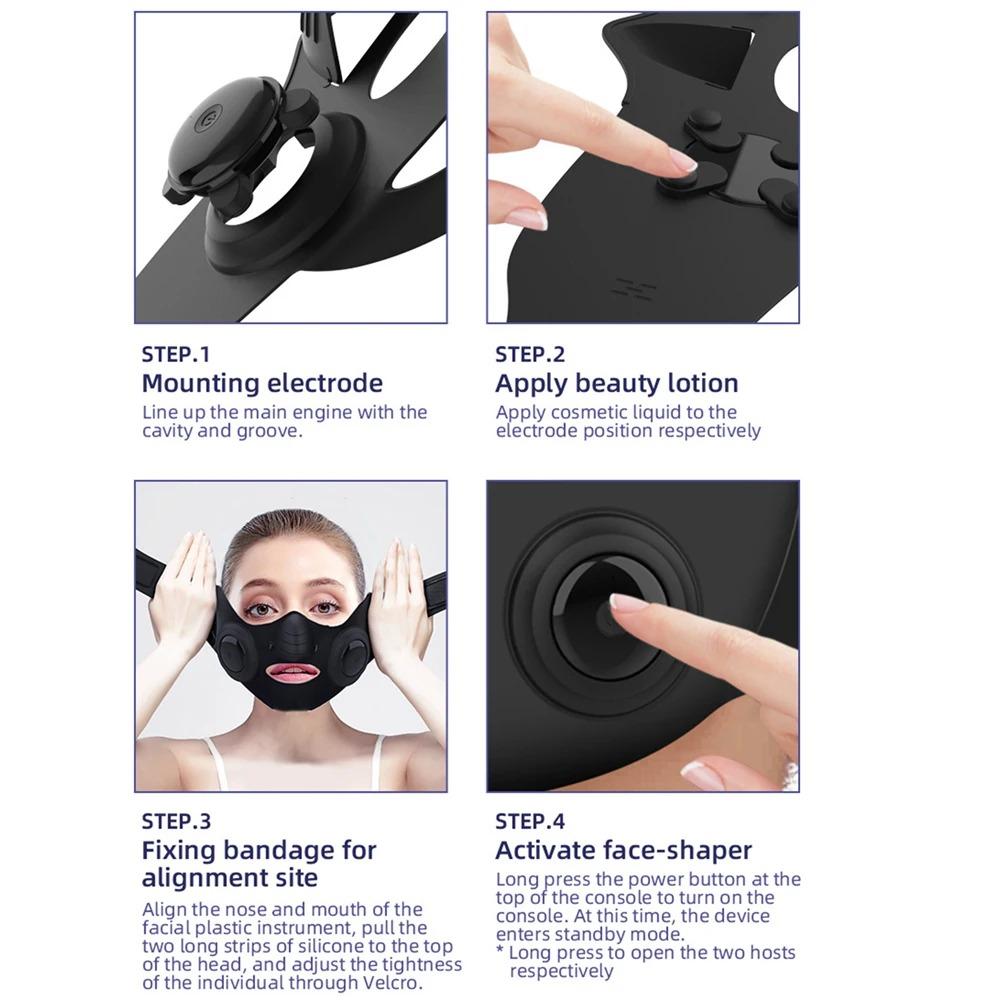 NEW EMS V-line Complexion Lift MassagingTool Facial Slimming Mask Anti Wrinkle Double Chin Reducer Cheek Lift Up Belt Face Beauty Device