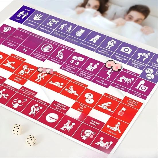 Couples Intimacy Board Game 43 Tasks Adults Couples Interactive Dice Game