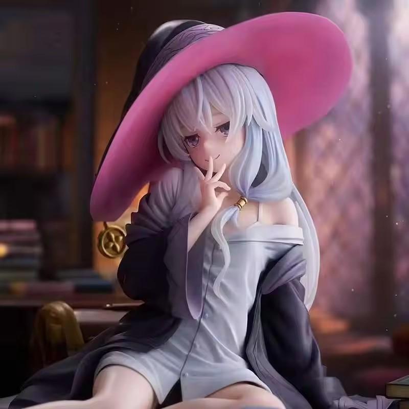 Nowe Anime Wędrująca Wiedźma: Podróż Elainy 20cm Elaina Figurka Akcji z PVC Model Zabawki na Urodziny dla Dzieci