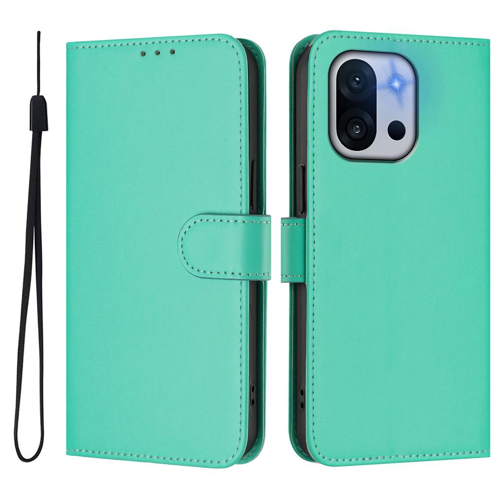 For OnePlus 13T 5G Case Solid Color Wallet Leather Phone Cover with Strap