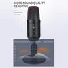 USB Condenser Microphone, MU1000 Phone/Computer Condenser Microphone with Built-in DSP and Reverb Processing, One-Key Mute, RGB Light, Noise Cancellat